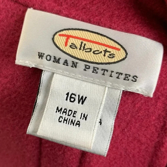 Talbots womens petites open front jacket size 16W pink 100% wool - Picture 6 of 12